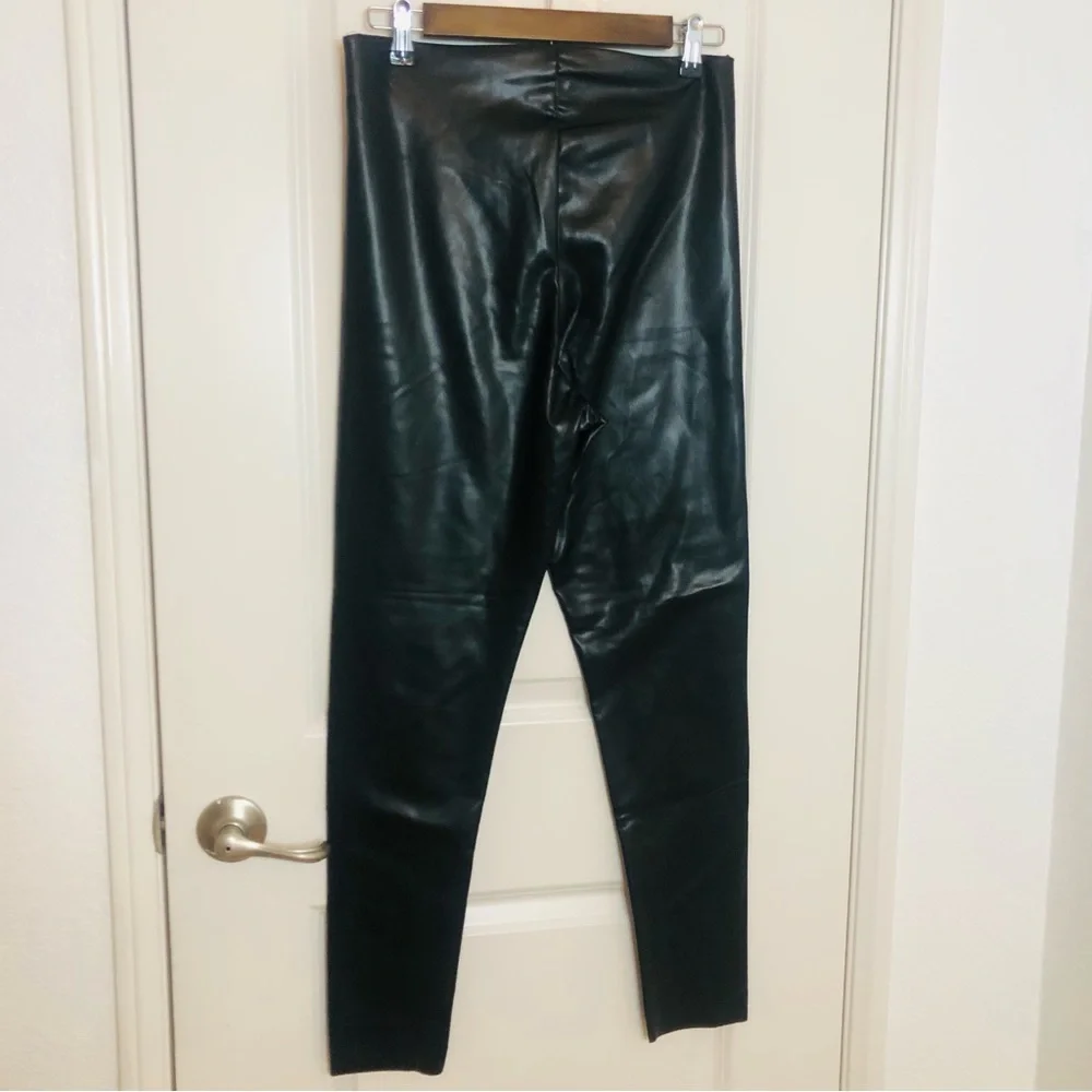 NWT New JOIE Faux Leather leggings Black Vegan various sizes MSRP $198 - Picture 5 of 13